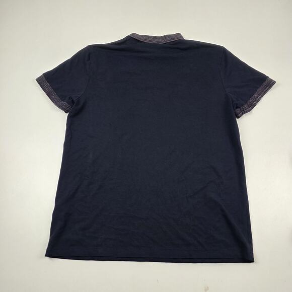 BOSS Orange Polo Shirt Mens XL Navy Contrast Collar Short Sleeve Hugo Boss - Picture 10 of 10